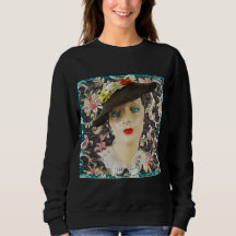 Dama Olhos Azuis 1932 Moda Vintage