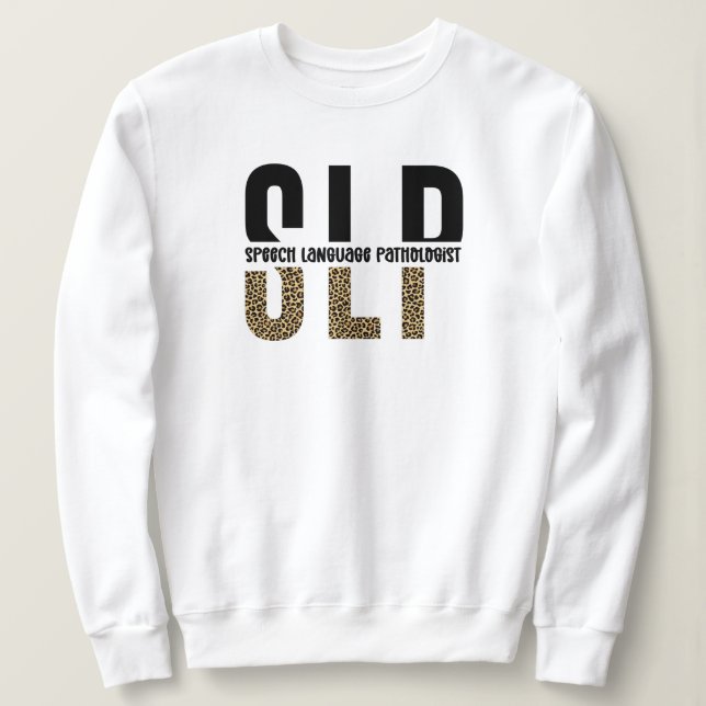 Moletom Dama patologista de língua impressão do SLP (Frente do Design)
