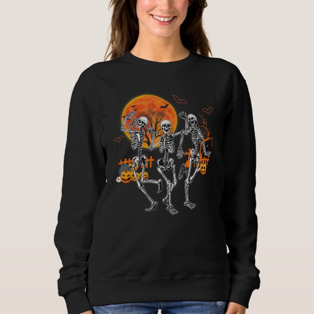 Moletom Dança De Halloween Da Morte Macabre Skeleton Dança (Frente)
