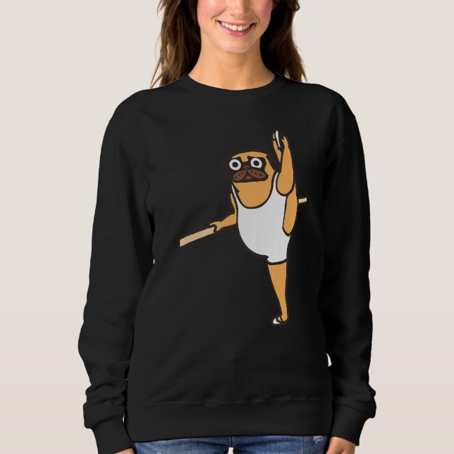Moletom Dançarina de Balé Pug (Frente)