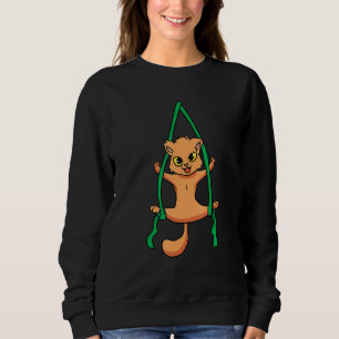 Moletom Dançarina de Seda Aérea Acrobat Funny Cat Aerialis