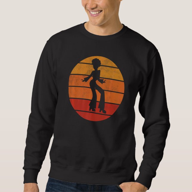 Moletom Dançarina do pôr do sol com cabelo afro negro funk (Frente)