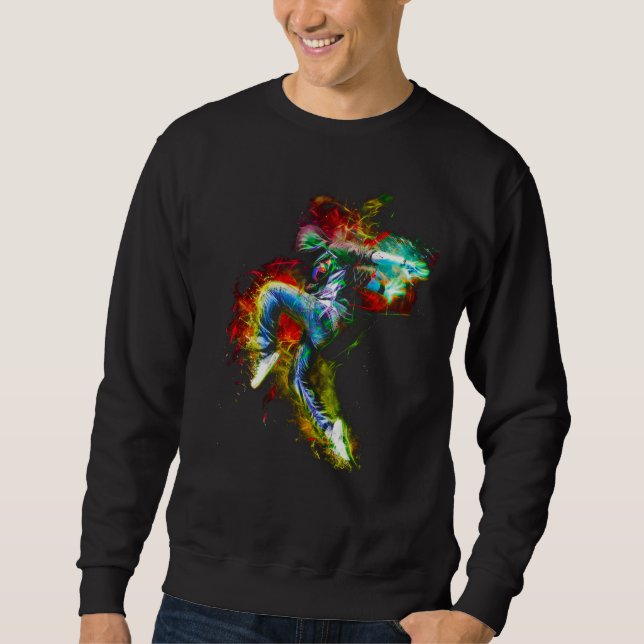 Moletom Dançarino Fractal de Hip Hop Psicodélico (Frente)