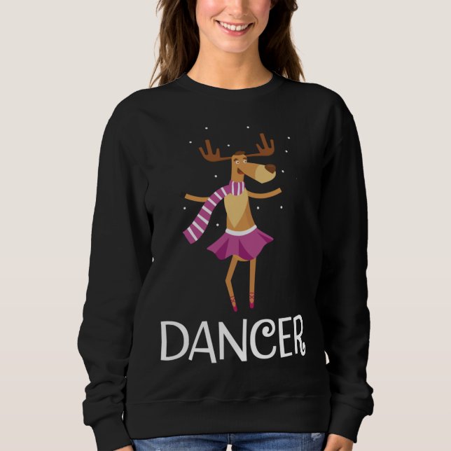 Moletom Dancer Prancer Reindeer de Natal (Frente)
