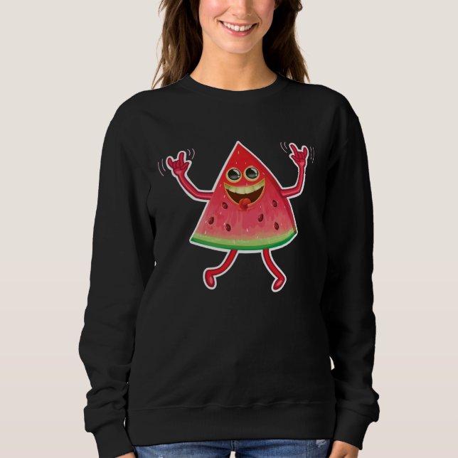 Moletom Dancing Watermelon  Cool Heart Beats For Fruits (Frente)