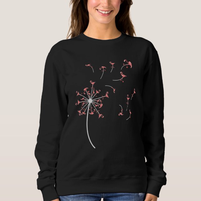 Moletom Dandelion Exotic Bird Zoo Animal Tropical Flamingo (Frente)
