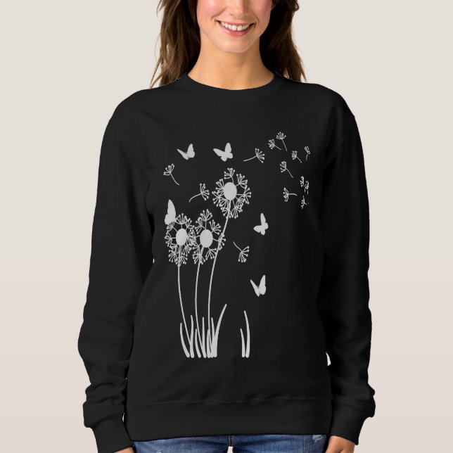 Moletom Dandelion Meadow with Butterflies for Dandelions (Frente)