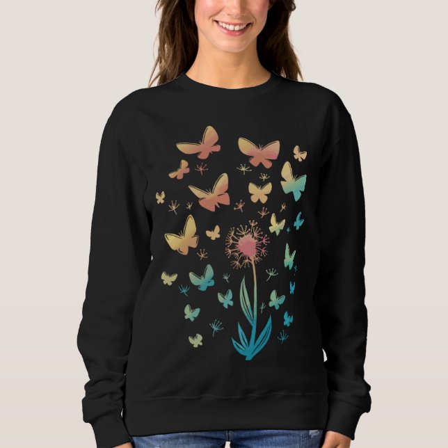 Moletom Dandelion with butterflies, dandelion, butterfly (Frente)