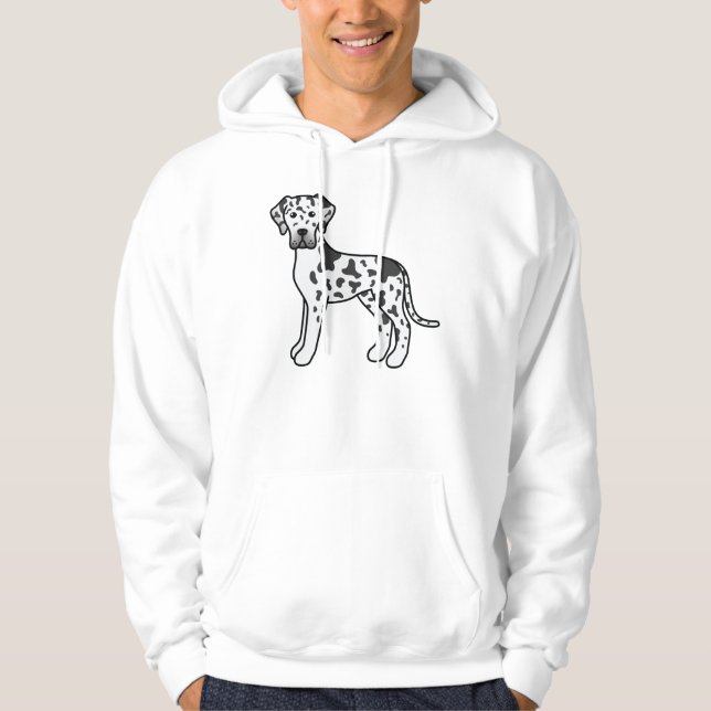 Moletom Dane Harlequim Cachorro Cartoon Fofo (Frente)