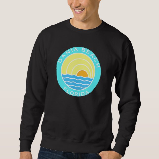 Moletom Dania Beach Florida Retro Sunset (Frente)