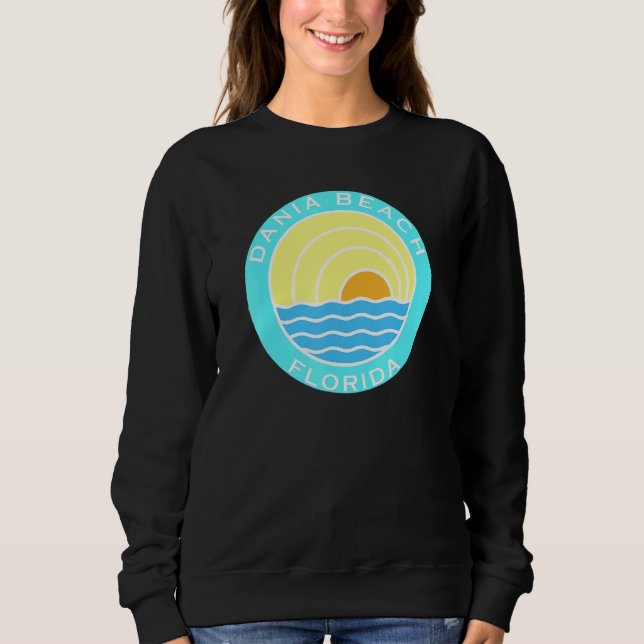 Moletom Dania Beach Florida Retro Sunset (Frente)