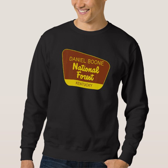 Moletom Daniel Boone - Sinal de Retro da Floresta Nacional (Frente)