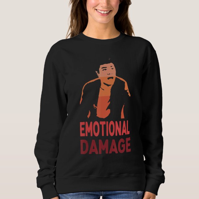 Moletom Danos emocionais Memória da cara asiática retro pô (Frente)