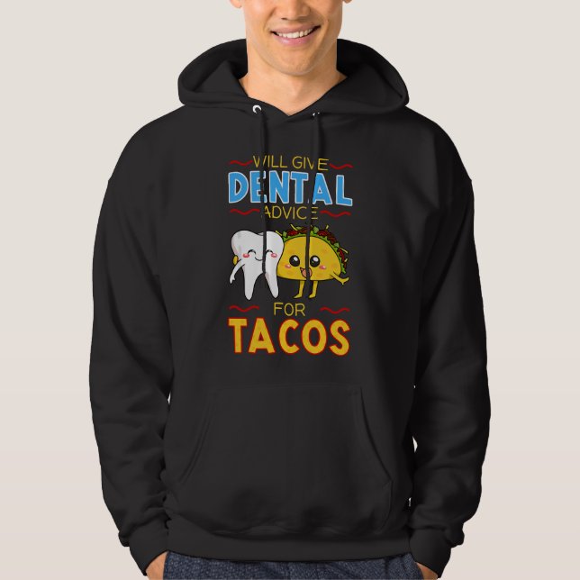 Moletom Dará Dicas Odontológicas Para Tacos Dentista Cinco (Frente)