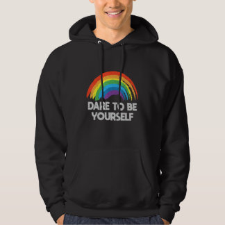 Moletom Dare To Be Yourself LGBTQ Gay Rights Proud_3