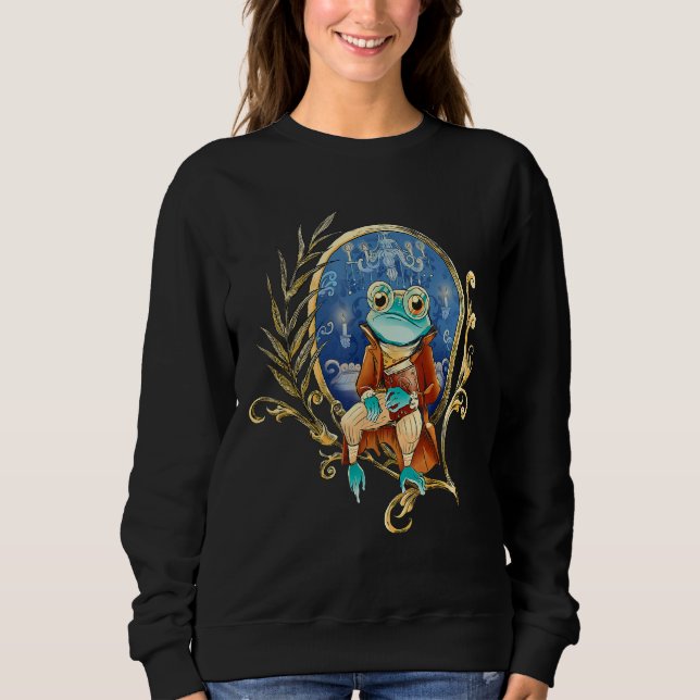 Moletom Dark Academia Aestética Sapo Wizard Witchy Vintage (Frente)