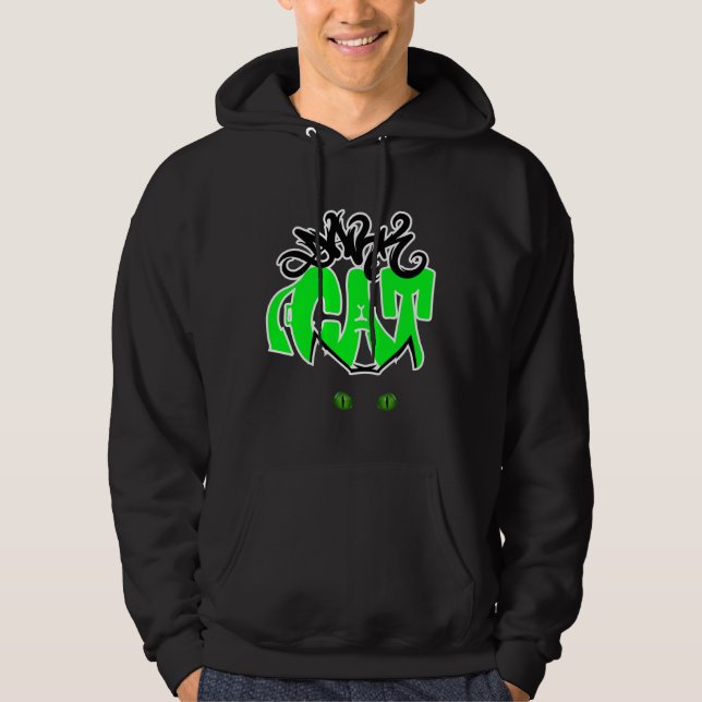 Moletom Dark cat in graffiti art Hoodie (Frente)
