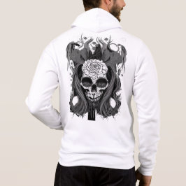 Moletom "Dark Floral Skull with Mystical Accents"