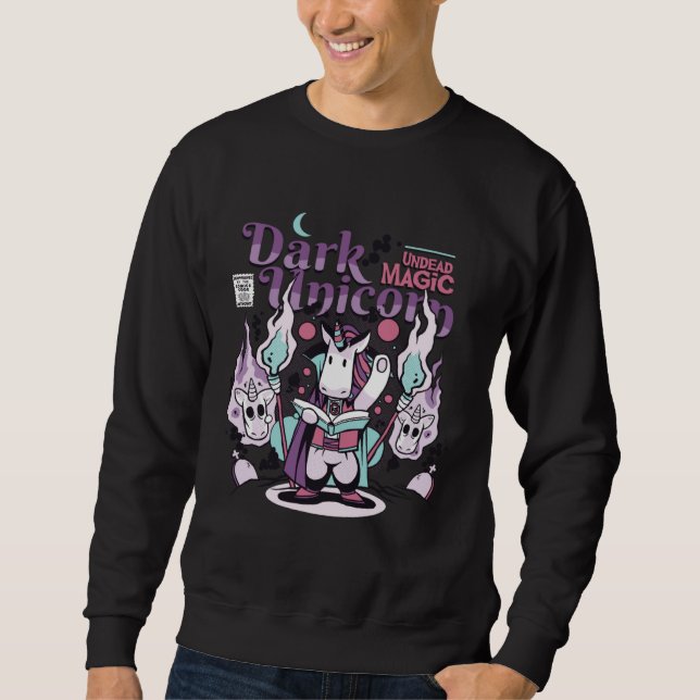 Moletom Dark Undead Black Magic Funny Goth Unicorn (Frente)