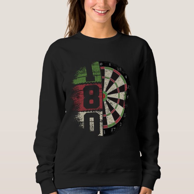 Moletom Dart 180 dartboard retro dart 1 (Frente)