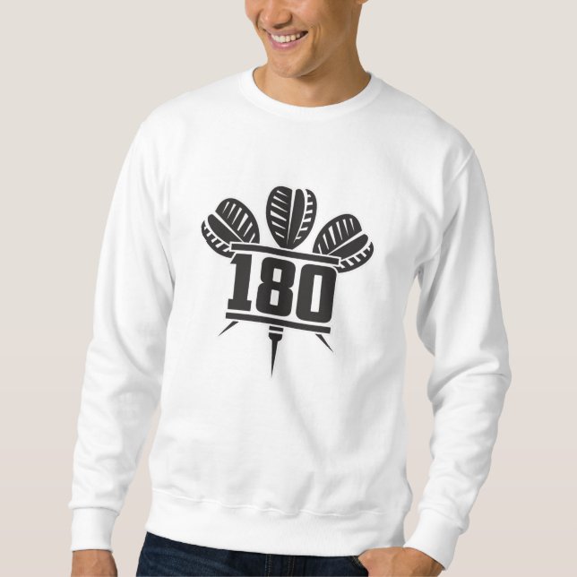 Moletom Darts 180 Dart Dartboard Bullseye Arrow Idea (Frente)