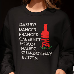 Moletom Dasher Dancer Prancer Christmas Wine