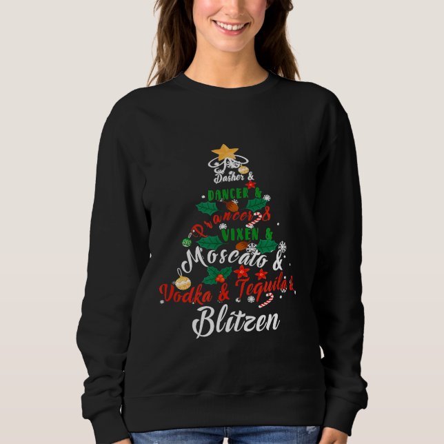 Moletom Dasher Dancer Prancer Vixen Moscato Vodka Tequila (Frente)