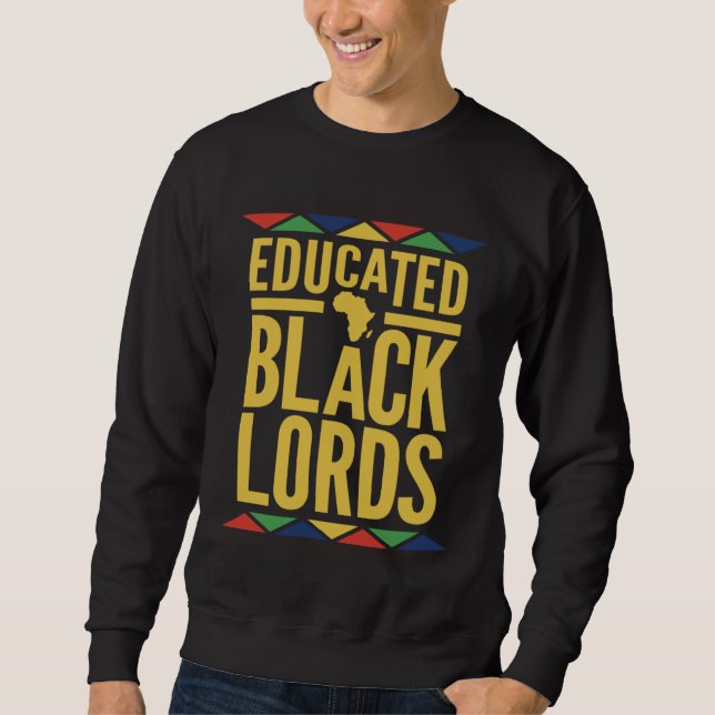 Moletom Dashiki Educated Black Lords   African DNA Pride (Frente)