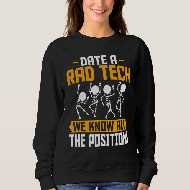 Moletom Data A Radiografia Radiológica Rad-Tech (Frente)