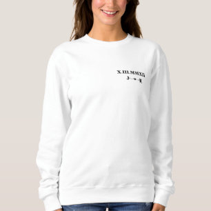 Moletom Data de Aniversário Personalizado Numeração Romana