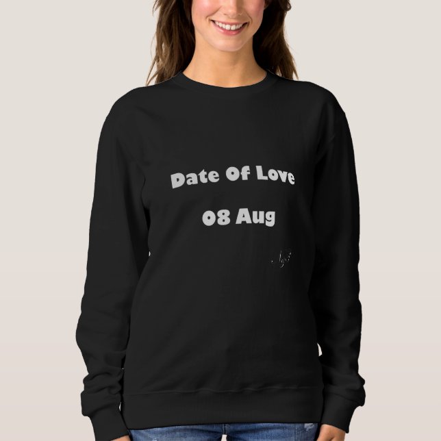 Moletom Data do Amor 08 Ago (Frente)