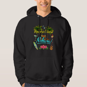 Moletom Dauphin Island Alabama Beach Summer Palm Sun Set P