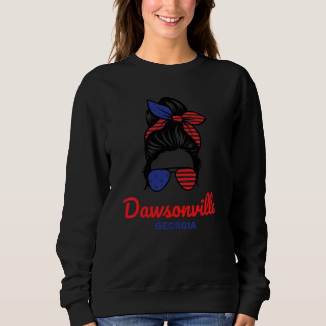 Moletom Dawsonville Geórgia Coque Desarrumado Retro (Frente)