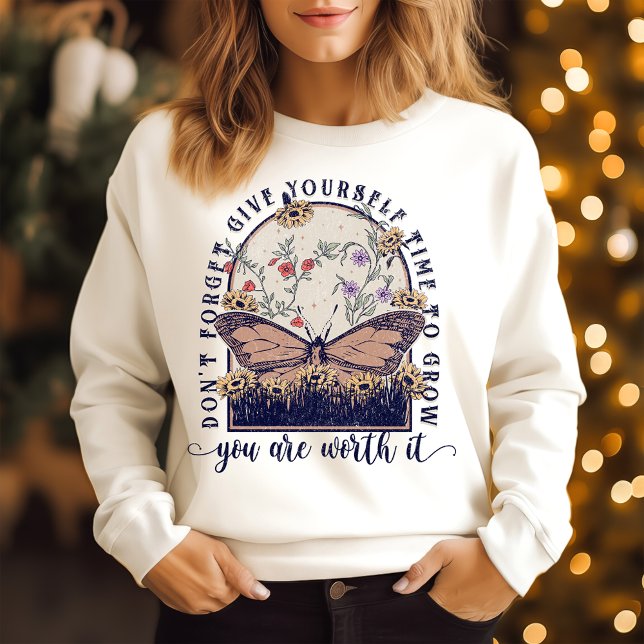 Moletom Dê a si mesmo tempo para crescer (Criador carregado)