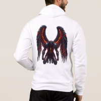 Moletom de Anjo Caído Dark Fantasy com Asas Flamej