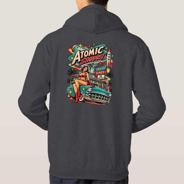 Moletom de Atomic Stardust 1950s Space Age Diner (Verso)