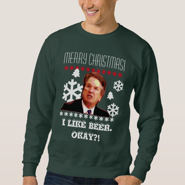 Moletom De "camisola feia 2 do Natal Brett Kavanaugh" (Frente)