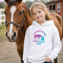 Moletom de Cavalo de Inverno Engraçado para Menina