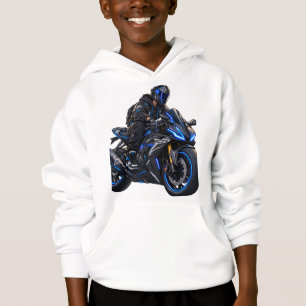 Moletom de corrida de moto esportiva azul legal pa