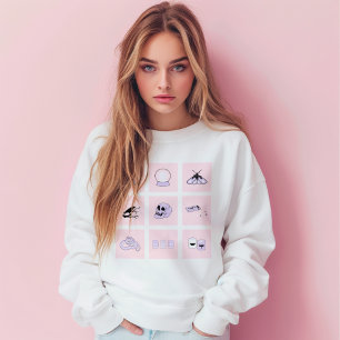 Moletom de Estética Pastel Gótica Assustadora Fofa