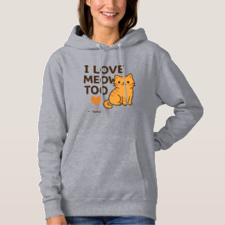 Moletom de Gato Fofo EU AMO MEOW TAMBÉM | Nome Per