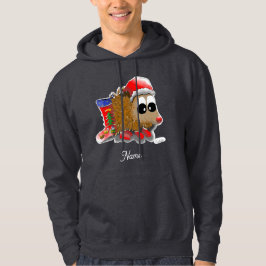 Moletom DE/GB Weihnachtshoodie Igel/Christmas hoodie hedg.