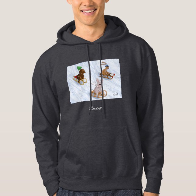 Moletom DE/GB Winterhoodie rodeln/Winter hoodie sledding (Frente)