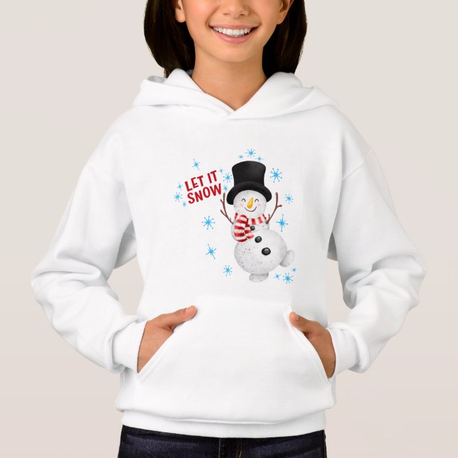 Moletom de Homem de Neve Deixe Nevar (Frente)