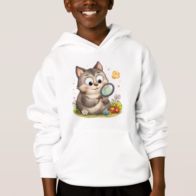 Moletom de lobo para crianças (Frente)