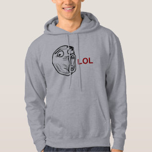 Moletom De LOL do riso cara alta Meme da raiva para fora