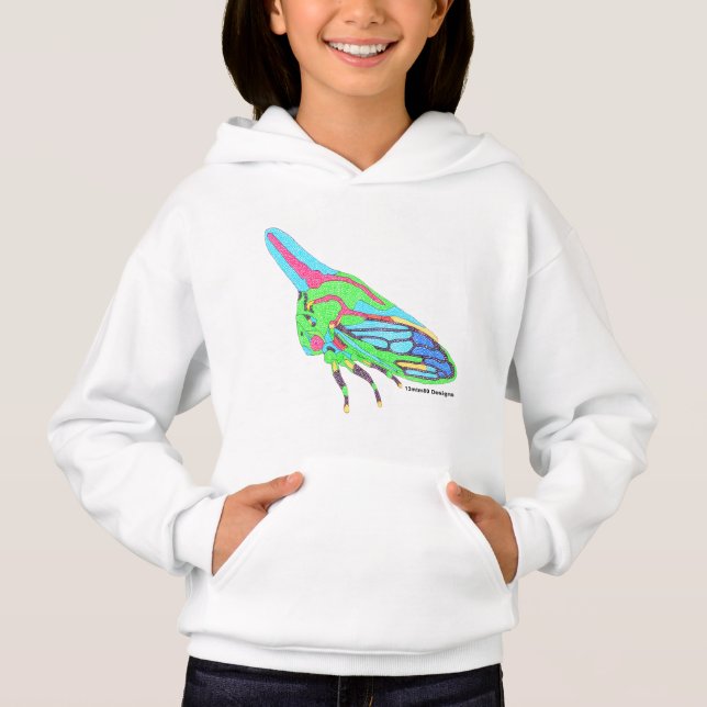 Moletom de menina (branco) - Oak Treehopper (Frente)