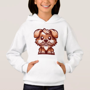 Moletom de Meninas de Desenho Animado de Cachorrin