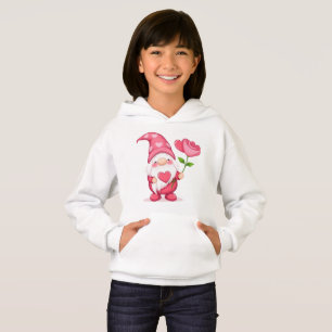 Moletom de Meninas de Jardim com Gnomo Fofo - Flor