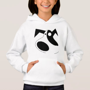 Moletom de Meninas do Cachorrinho Abstrato Fofo - 